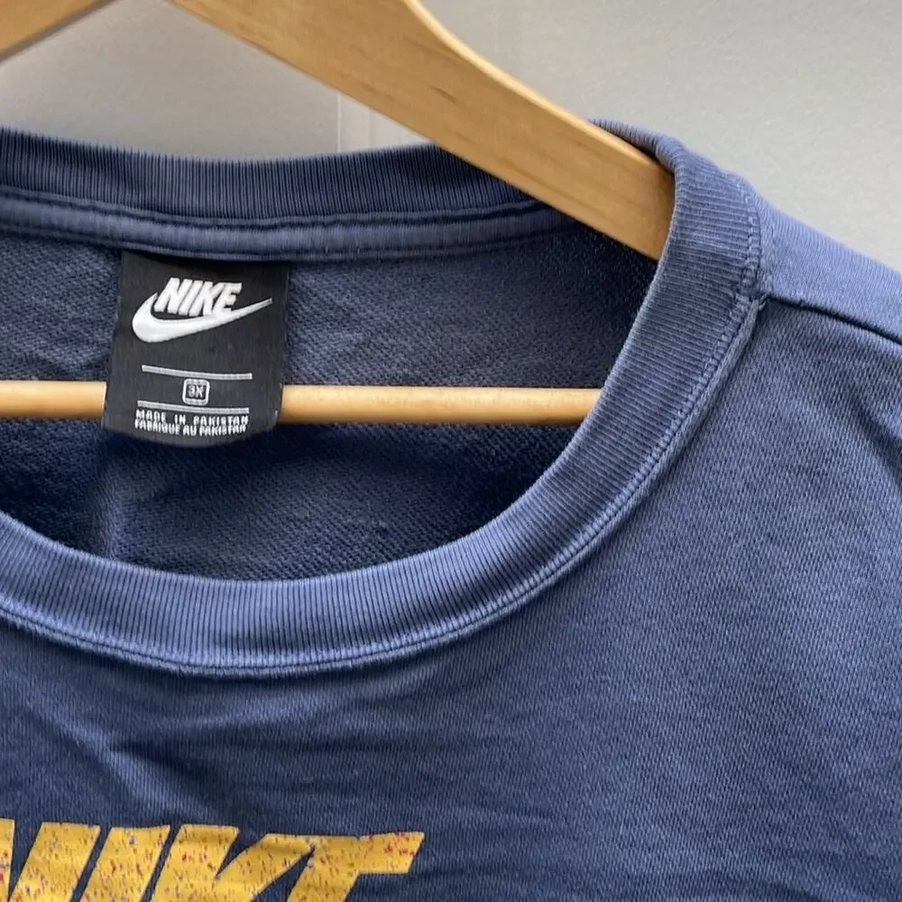 Nike Sportswear Icon Clash Short Sleeve Sweat Diffused Blue Women's Size 3x